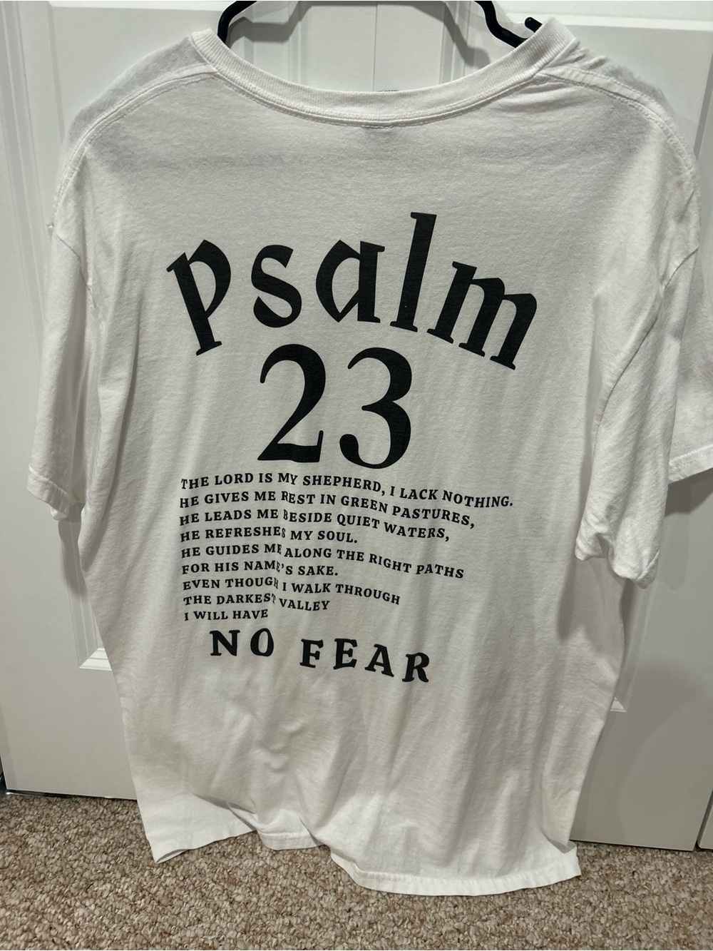 Psalm 23 White Graphic Tee - No Fear